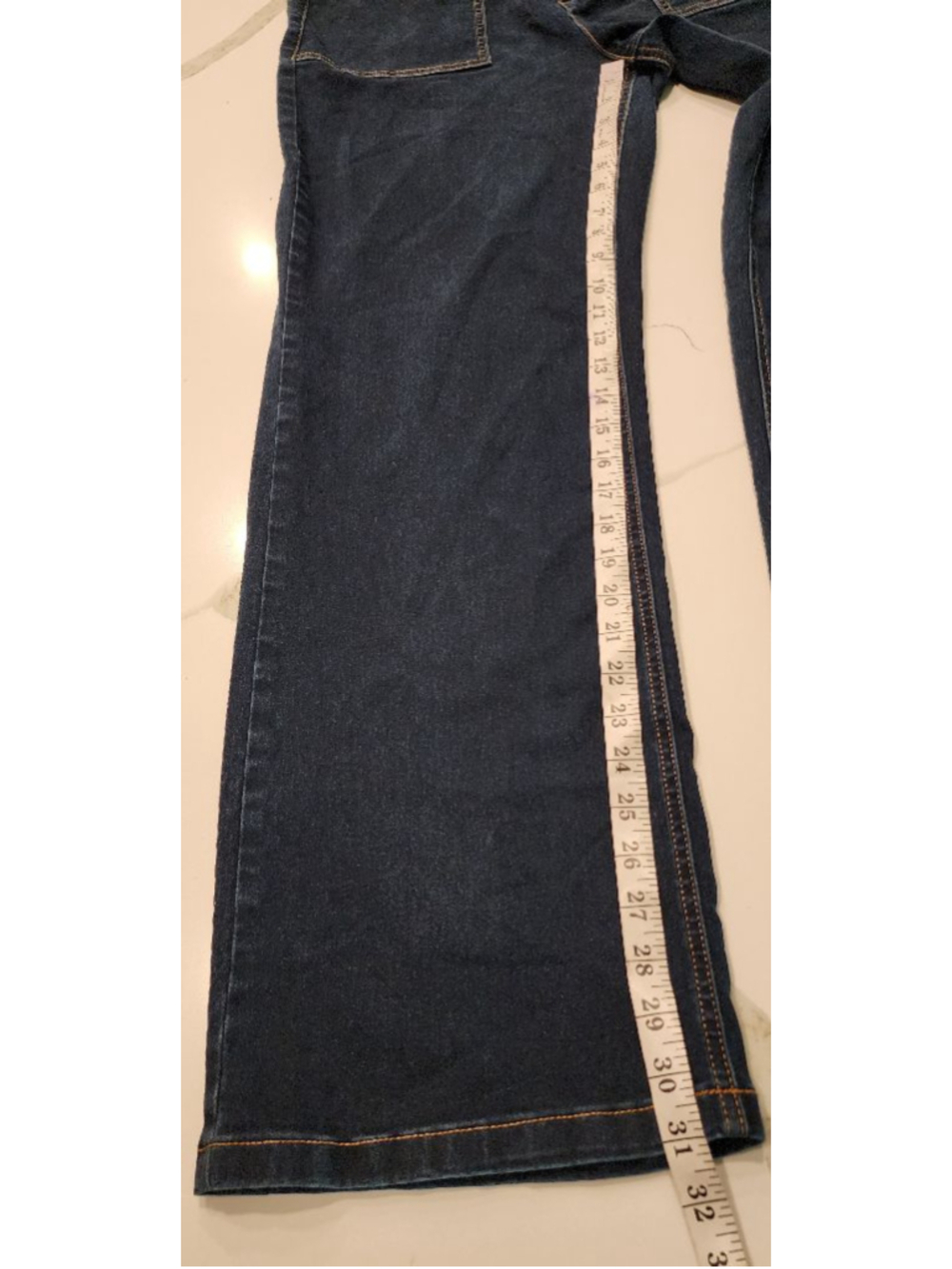Jones New York Signature Lexington Wide Leg Jeans Women's Size 12 Dark Wash - Picture 9 of 13
